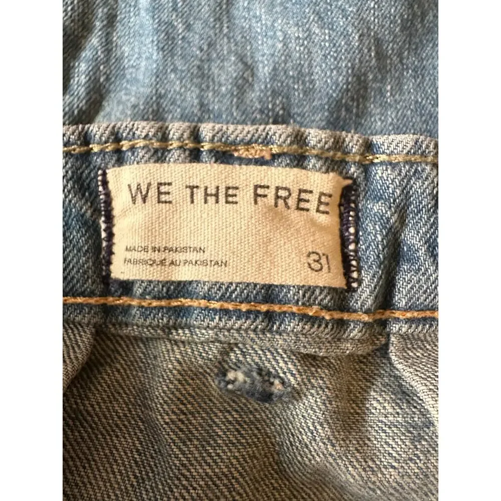 Free People Bohemian Retro 70s Yoko Pleated Denim Jean Skirt Size 31